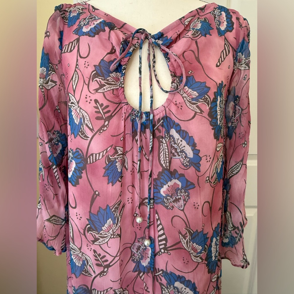 Cleobella Elena Ankle Dress in Pink and Blue - Picture 4 of 9